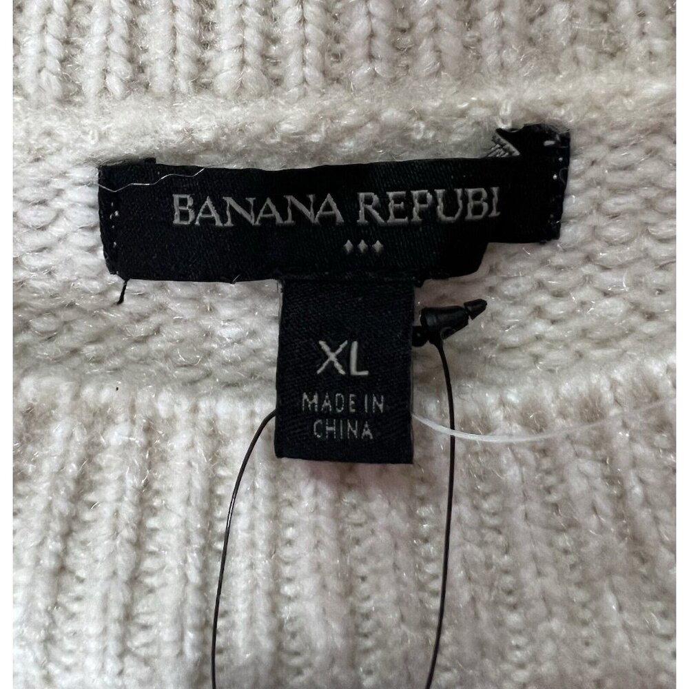 NWT Banana Republic Women sweater  XL stripped crew ribbed neck New - Picture 6 of 13
